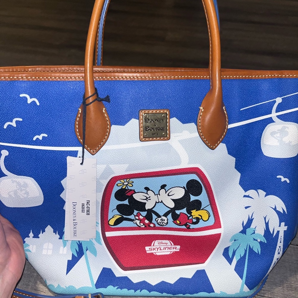 Disney Skyliner Dooney & Bourke Blue and Red Disney Tote
